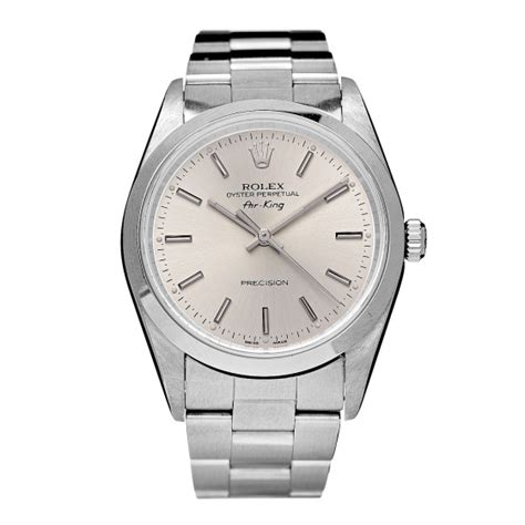 rolex air king gents stainless steel watch and oyster bracelet
